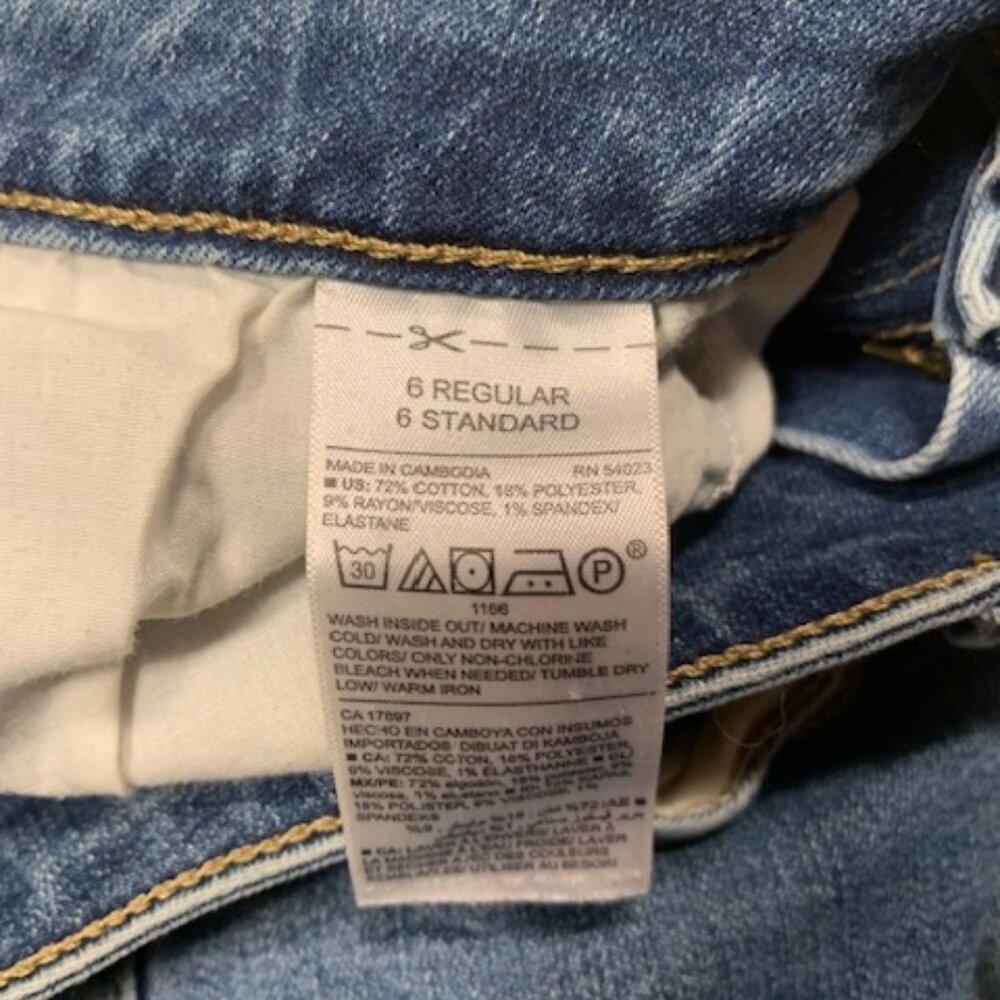 Old Navy Rockstar Mid Rise Skinny Jeans Women Size 6 Distressed Stretch Denim - Picture 8 of 9